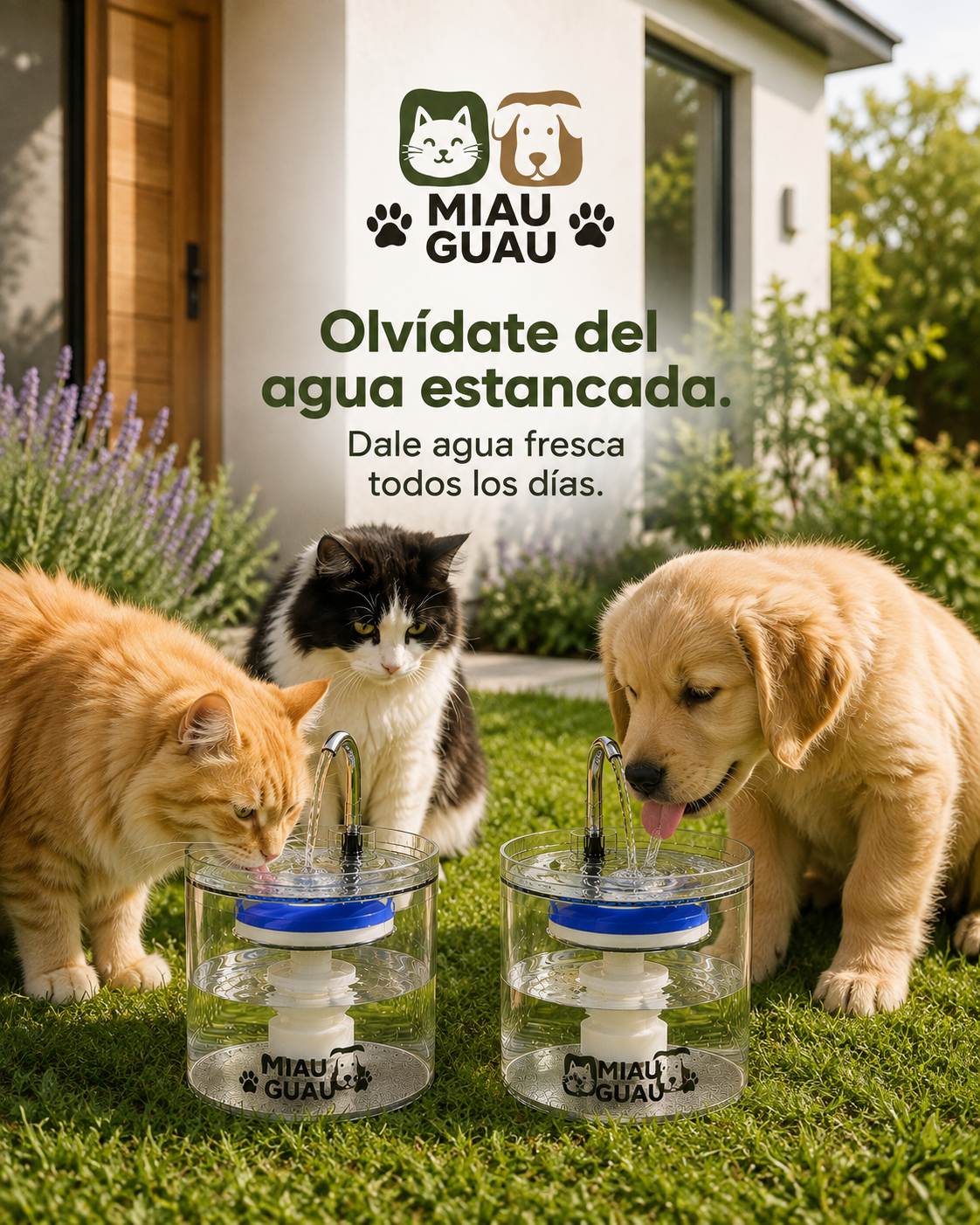 🐾 Fuente de Agua Inteligente para Perros y Gatos | Agua Fresca 24/7